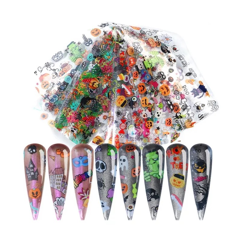 valery nails Uñas Día De Muertos 10 Piezas Cu 1