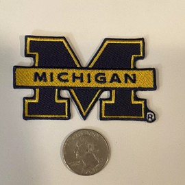 The University Of Michigan Wolverines Vintage Embroidered Iron On Patch 3" X 2”