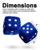 Zone Tech Blue 3" Square Hanging Dice-Soft Fuzzy Decorative Vehicle