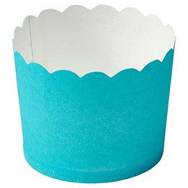 DecoPac Turquoise Scalloped Baking Cups, Pack of 50, Perfect For Delicious Cupcakes, Delicate Scalloped Edge, 50 Count(Pack of 1)