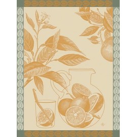 Le Jacquard Français Eaux D'Agrumes Mandarin Tea Towel 60 x 80 cm Cotton