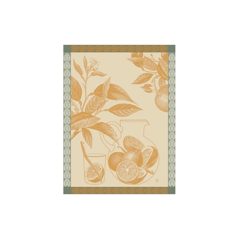 Le Jacquard Français Eaux D'Agrumes Mandarin Tea Towel 60 x