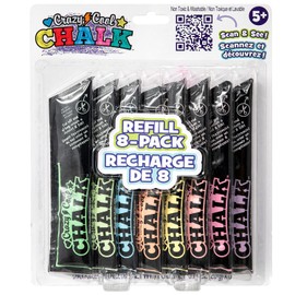 Alex: Crazy Cool Chalk - Refill 8 Pack - 8 Chalk Pks, Works with Crazy Cool Chalk Line, Outdoor Sidewalk & Driveway Art, Kids Age 5+