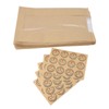50PCS Bread Bag Kraft Paper Transparent Window Baked Food Packaging