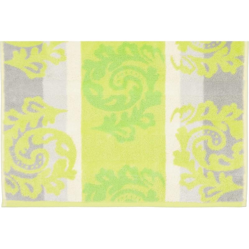 Cawö Hand Towel with Ornamental Design, 100% Cotton, kiwi, 50x100