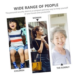 IWOWHERO Personal Safety Alarm for Women Boys and Girls Elderly Emergency Alarm Led Light Compact and Portable for Security Protection