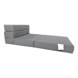 Danfuton Lounger Folding Foam Mattresses, Convertible Sleepover Bed, 6x32 x 80, Gray