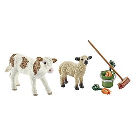 Schleich North America Stable Cleaning Kit with Calf & Lamb