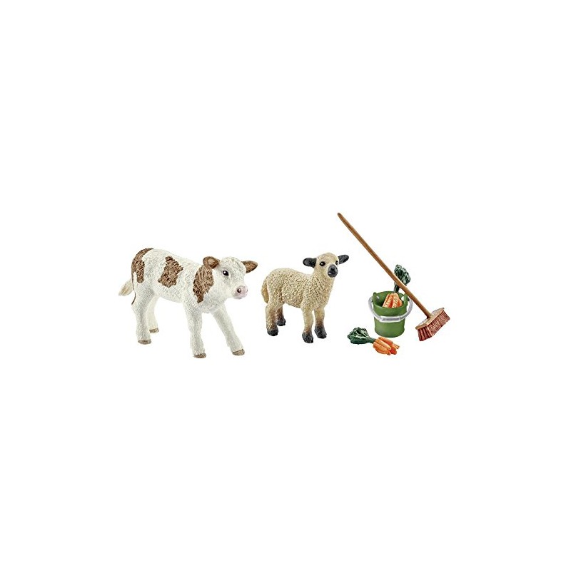 Schleich North America Stable Cleaning Kit with Calf & Lamb