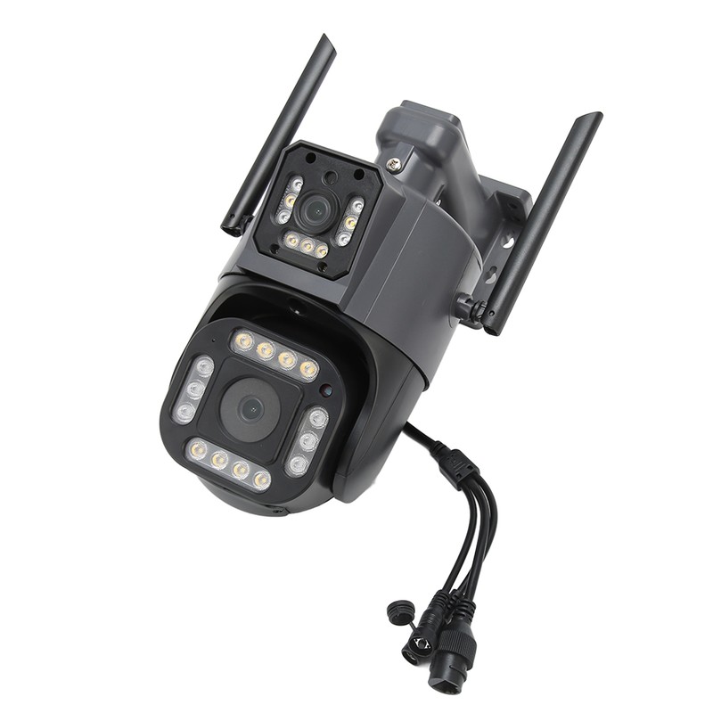 Smart Outdoor Camera 4MP Wireless Three Lens Remote Monitor Auto