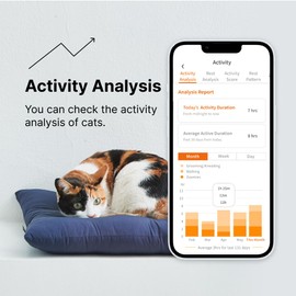 PurrSong LavvieTAG with 2 Straps Smartwatch for Cat Intelligent ID Tag Light (0.01lbs) Monitor Kitten Collar Activity Analysis Heath Care Calrorie Measurement App Integration Felines Fitness Tracker