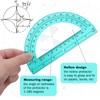 Zonon 2 Pcs 6 Inch Plastic Protractor Math Protractors 180