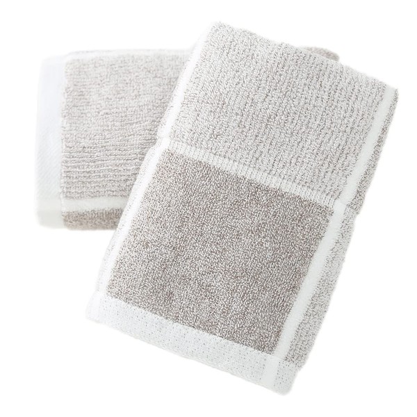 sense gnosis Grey Hand Towel Set of 2 Soft 100%