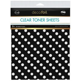 Deco Foil Clear Toner Sheets 8.5"x 11" 2 pack - Reverse Polka