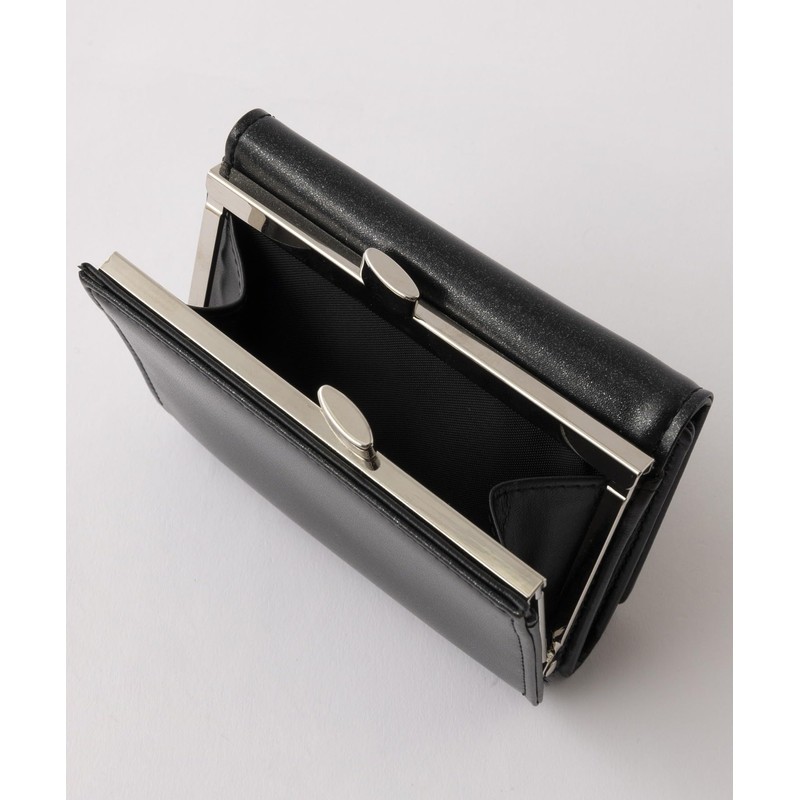 X-Girl LOGO PLATE MINI WALLET Trifold Wallet, black, One size