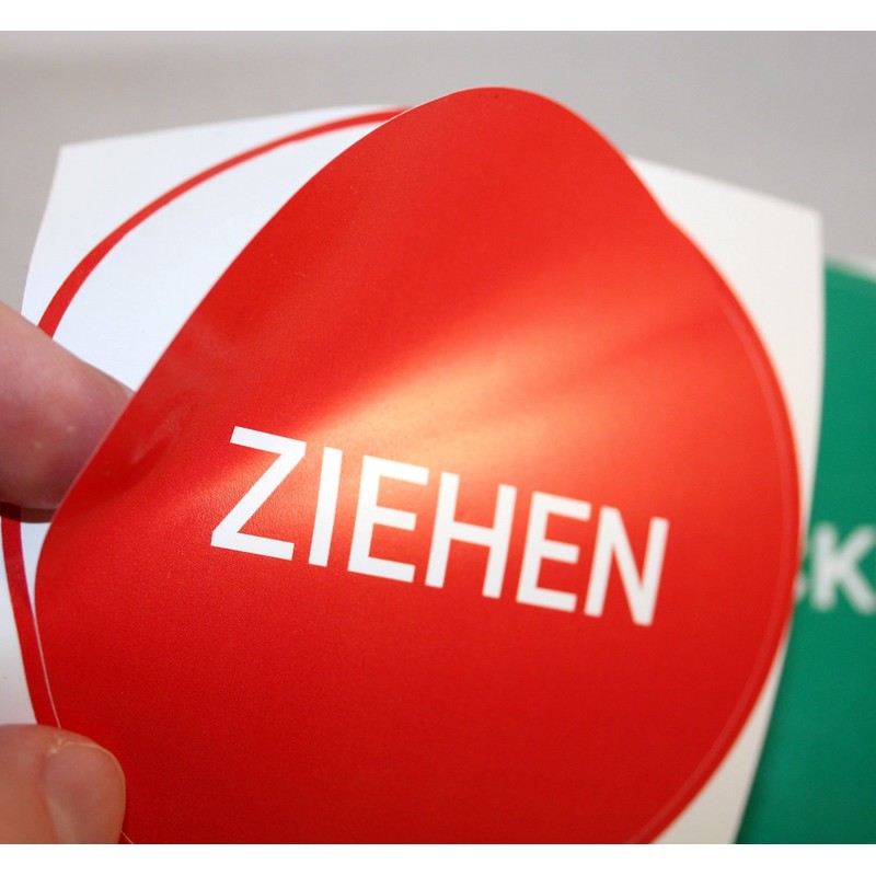 PVC Sticker Door Sign Press and Pull (Single) Diameter 9.5