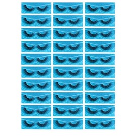 FARRED Wholesale Fluffy Dramatic Bulk Lashes 30 pairs Pack Individual Box 18mm Volume Faux Mink Eyelash Thick 8D Fake Lash Short Natural Look Eyelashes (F08-30 pairs)