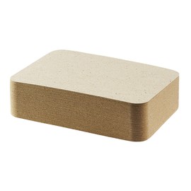 Set di biglietti in formato DIN A6, per fai da te e fai da te, a scelta, con angoli arrotondati o contorno vintage, 300 g/m², carta kraft per erba, cartoncino fotografico (carta erbosa rotonda, 100