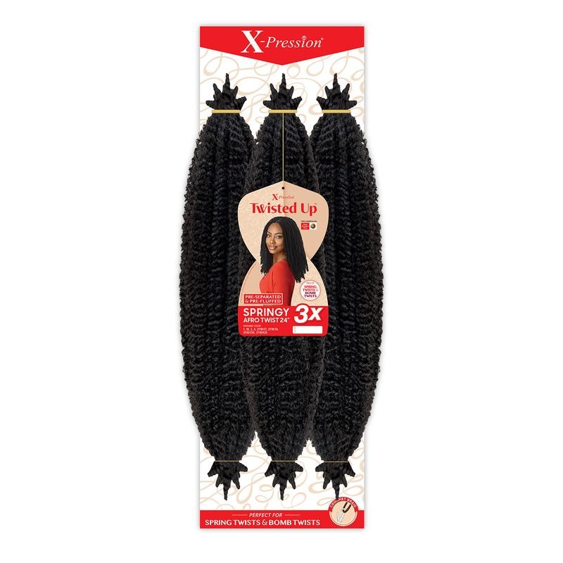 Outre Crochet Braids X-Pression Twisted Up 3X Springy Afro Twist