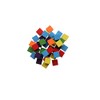 GLOREX Wooden Cubes, Multicolored, 15 mm