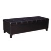 Joveco 51" Rectangle Button Tufted Bonded Leather Storage Ottoman Bench