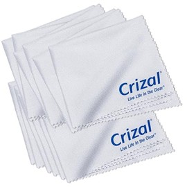 Crizal - Paños de limpieza para lentes – Paquete de 12 microfibra premium – Diseñado y probado para lentes con revestimiento AR – Confiado por profesionales ópticos