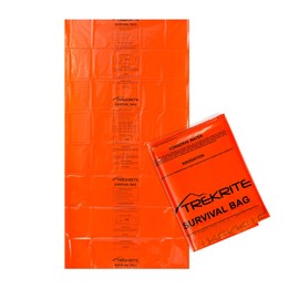 Trekrite Emergency Survival Bivi/Bivvy Bag – Waterproof High Visibility Orange Re-usable Equipment