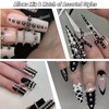 12Grids Nail Piercing Charms Silver Charms for Nails Metal Punk