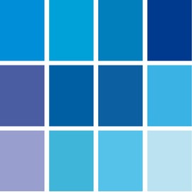 トーヨー折り紙068002タント12カラーBL（青系）