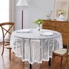 Warm Home Designs 90 Inch Round Tablecloth. White Lace Tablecloth