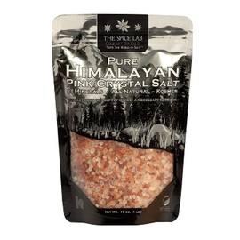 The Spice Lab Himalayan Salt - Coarse 1 Pound - Pink Himalayan Salt is Nutrient and Mineral Dense for Health - Gourmet Pure Crystal Kosher & Natural Certified
