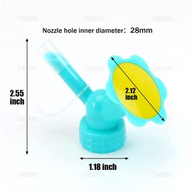 AUEAR, Plastic Bottle Watering Dual Head Spout Cap Sprinkler Plant Bonsai for Indoor Seedlings Garden Tool (3 Pack)