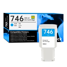 746 Cyan Ink Cartridge 300ml with Chip Replacement for HP 746 P2V80A Ink Cartridge Works with DesignJet Z6 DesignJet Z9+ Large Format Printers Ink, 1 Pack 746 Ink Kit