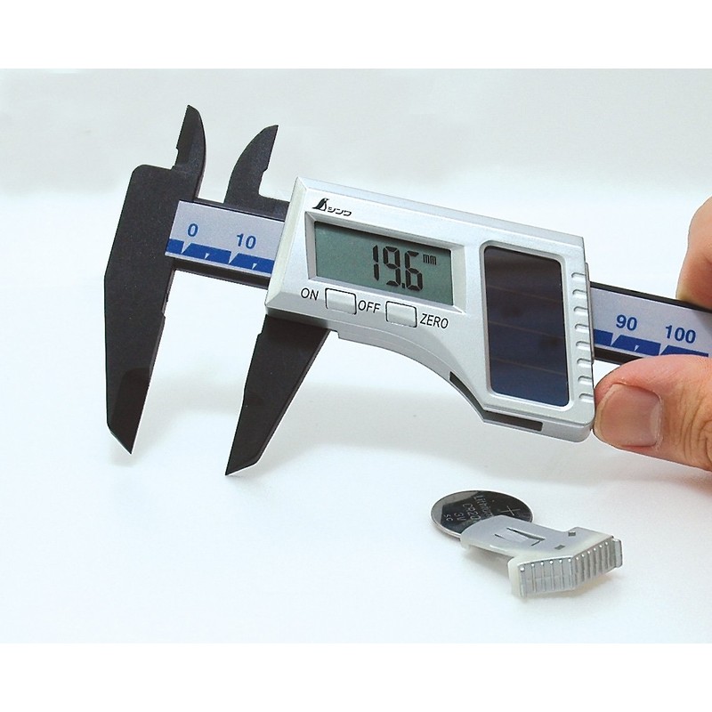 Shinwa Sokutei 19981 Digital Caliper Carbon Fiber Solar Panel, 5.9