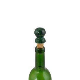3" Inch Green Alabaster Stone Wine Bottle Stoppers (set of 2)