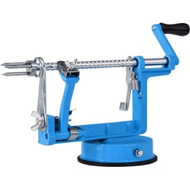 Apple Peeler, Stainless Steel Apple Corer Slicer Peeler, Durable Heavy Duty Die Cast Magnesium Alloy Apple Peeler Slicer Corer(Blue)