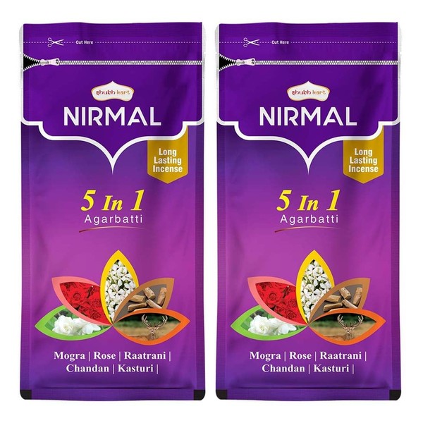 Shubhkart Nirmal 200 Incense Sticks - 5 in 1 |