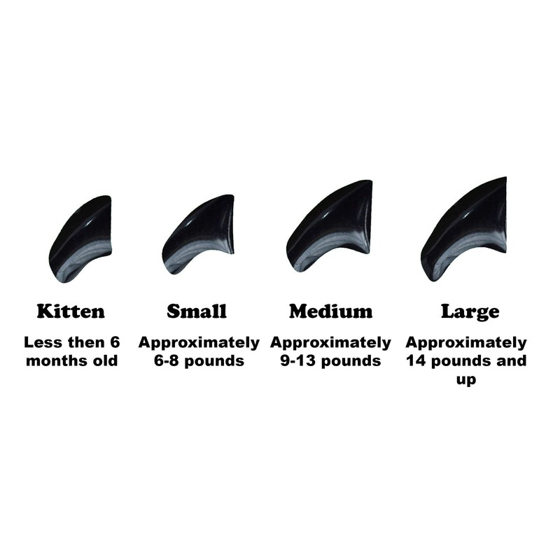 Purrdy Paws Soft Nail Caps for Cat Claws Black Small