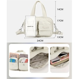 TAITENG Shoulder Bag, Tote Bag, Handbag, Women's, Large Capacity, Crossbody Bag, Shoulder Bag, Nylon, Many Pockets, Multifunctional, Lightweight, Women's Bag, School Commute, Work, Travel, 3 Way,