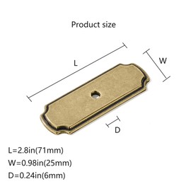khtumeware 10 Pack Backplate for Cabinet Knobs Matte Black Cabinet Hardware Knob Backplate/Back Plate