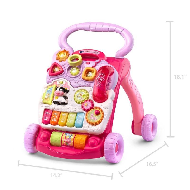 VTech Sit-to-Stand Learning Walker (Frustration Free Packaging), Pink
