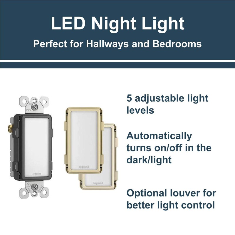 Legrand radiant NTLFULLTCCC6 Full Adjustable LED Night Light Outlet, For