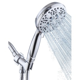 Shower Head with Handheld High Pressure-Full Body Coverage Powerful Rain Showerhead Extra 60" Long Hose and Adjustable Brass Joint Holder- The Perfect Detachable Heads for Bathroom Upgrade