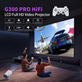 Topleo hy300 video gaming projector hd led game projector wifi portable mini smart home theater android 4k projectorcolor: White, accessories: Bag, plug: UK