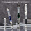 Asvine Vacuum Filling Fountain Pen Luxury Titanium Fine Point Pen
