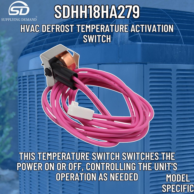 Supplying Demand HH18HA279 HVAC Defrost Temperature Activation Switch - Replaces