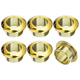 sourcing map 6Pcs Cable Hole Cover, 12/32 inch(18mm) ABS Office Desk Cable Wire Cord Grommet Cable Cord Organizer for Office Desktop Wire, Gold