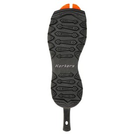 KORKERS Unisex SnowTrac Rubber Lug Sole, Color: Black/Orange, Size: 13 (OA4015-13.0)