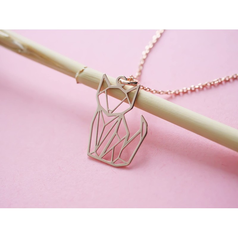 Precious Cut Necklace Foxy 925 Silver Rose Gold Fox Fox