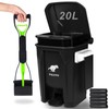 Uppcasir Dog Poop Trash Can Outside with Foldable Pooper Scooper,